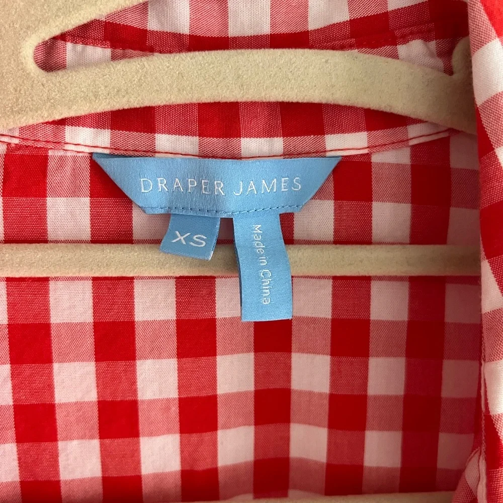 Red and White Gingham Dress Draper James -xs - Picture 3 of 5